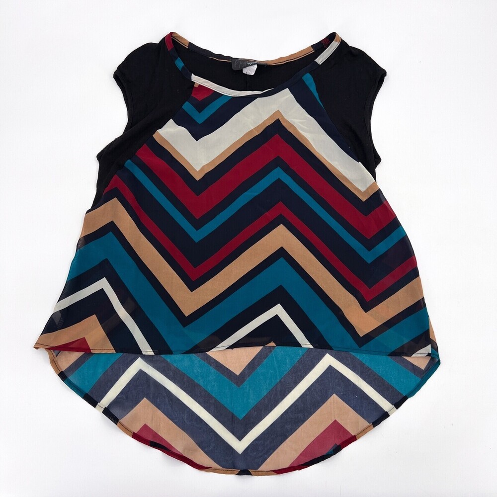 Vintage Hypnotik Shirt Womens Medium Multicolor High Low Sleeveless Blouse